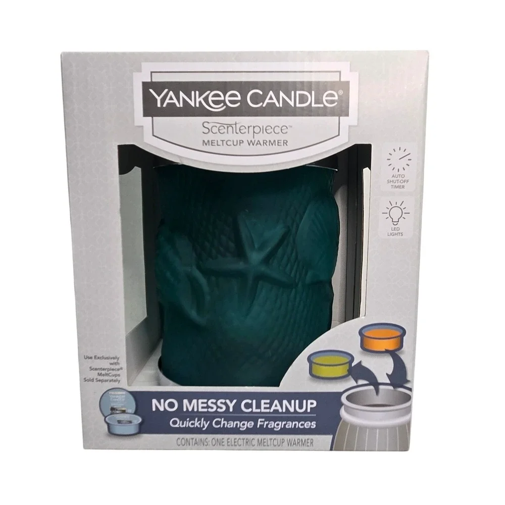 Yankee Candle Scenterpiece MeltCup Warmer Teal Nautical Starfish LED NEW